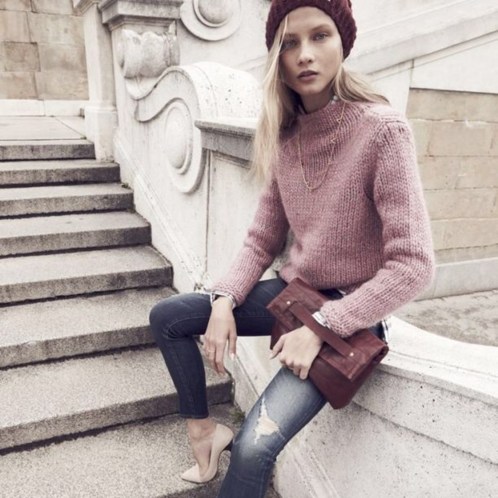 Madewell Burgundy clutch